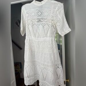 Elegant White Lace Dress